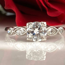 Load image into Gallery viewer, Vintage 1930’s .73ct Diamond Platinum Ring