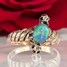 Load image into Gallery viewer, Victorian Black Opal Diamond 14K Ring