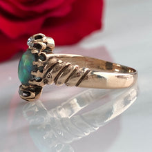 Load image into Gallery viewer, Victorian Black Opal Diamond 14K Ring
