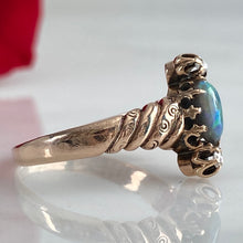 Load image into Gallery viewer, Victorian Black Opal Diamond 14K Ring