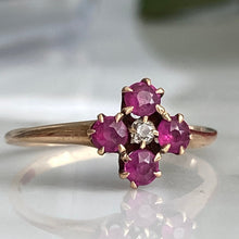Load image into Gallery viewer, Victorian Ruby & Diamond 14K Rose Gold Ring