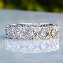 Load image into Gallery viewer, Vintage .32ct Diamond & Platinum Eternity Ring