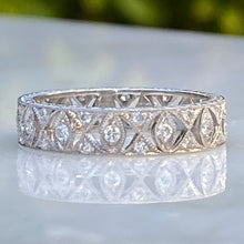 Load image into Gallery viewer, Vintage .32ct Diamond & Platinum Eternity Ring