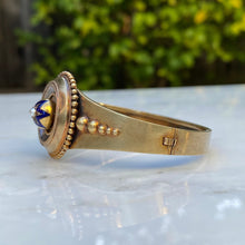 Load image into Gallery viewer, Victorian 14K Gold Enamel Star Bangle Bracelet