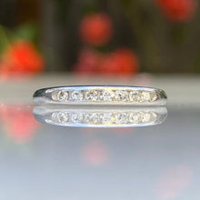 Load image into Gallery viewer, Vintage Platinum Diamond 1/2 Round Eternity Ring