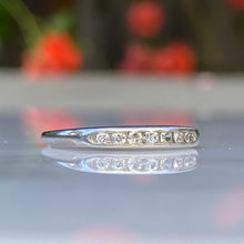 Load image into Gallery viewer, Vintage Platinum Diamond 1/2 Round Eternity Ring