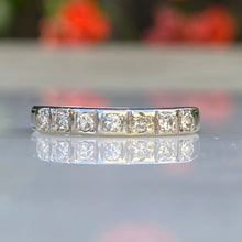 Load image into Gallery viewer, Vintage Diamond 18K 1/2 Round Eternity Ring