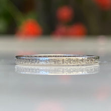 Load image into Gallery viewer, Vintage Diamond Platinum 1/2 Round Eternity Ring