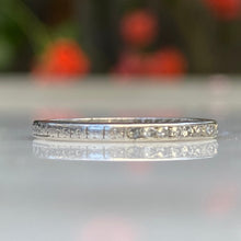 Load image into Gallery viewer, Vintage Diamond Platinum 1/2 Round Eternity Ring