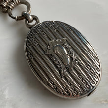 Load image into Gallery viewer, Victorian Silver Mirror & Book Chain