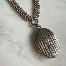 Load image into Gallery viewer, Victorian Silver Mirror & Book Chain