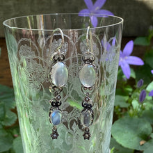 Load image into Gallery viewer, Victorian Moonstone Sterling Silver Drop Earrings