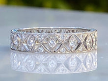 Load image into Gallery viewer, Vintage .32ct Diamond & Platinum Eternity Ring