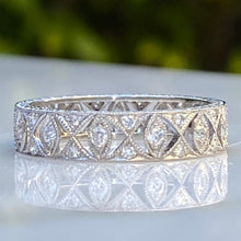 Load image into Gallery viewer, Vintage .32ct Diamond & Platinum Eternity Ring
