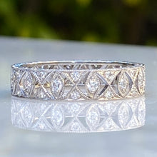 Load image into Gallery viewer, Vintage .32ct Diamond & Platinum Eternity Ring
