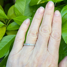 Load image into Gallery viewer, Vintage Platinum Diamond 1/2 Round Eternity Ring