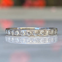 Load image into Gallery viewer, Vintage Platinum Diamond 1/2 Round Eternity Ring