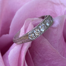 Load image into Gallery viewer, Art Deco Style .45ct Diamond Platinum Ring Band