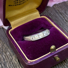 Load image into Gallery viewer, Art Deco Style .45ct Diamond Platinum Ring Band