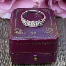 Load image into Gallery viewer, Art Deco Style .45ct Diamond Platinum Ring Band
