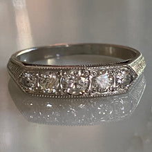 Load image into Gallery viewer, Art Deco Style .45ct Diamond Platinum Ring Band