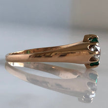 Load image into Gallery viewer, Mid Century Emerald & Diamond Ring