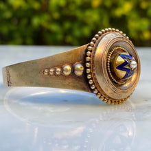 Load image into Gallery viewer, Victorian 14K Gold Enamel Star Bangle Bracelet