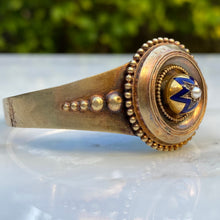 Load image into Gallery viewer, Victorian 14K Gold Enamel Star Bangle Bracelet