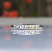 Load image into Gallery viewer, Vintage Platinum Diamond 1/2 Round Eternity Ring
