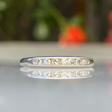 Load image into Gallery viewer, Vintage Platinum Diamond 1/2 Round Eternity Ring