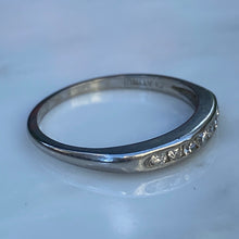 Load image into Gallery viewer, Vintage Platinum Diamond 1/2 Round Eternity Ring