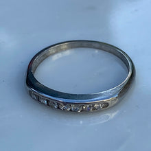 Load image into Gallery viewer, Vintage Platinum Diamond 1/2 Round Eternity Ring