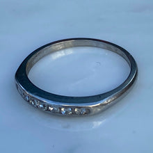 Load image into Gallery viewer, Vintage Platinum Diamond 1/2 Round Eternity Ring