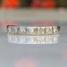 Load image into Gallery viewer, Vintage Diamond 18K 1/2 Round Eternity Ring