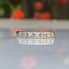 Load image into Gallery viewer, Vintage Diamond 18K 1/2 Round Eternity Ring