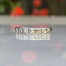Load image into Gallery viewer, Vintage Diamond 18K 1/2 Round Eternity Ring