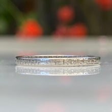 Load image into Gallery viewer, Vintage Diamond Platinum 1/2 Round Eternity Ring