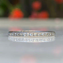 Load image into Gallery viewer, Vintage Diamond Platinum 1/2 Round Eternity Ring