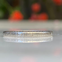 Load image into Gallery viewer, Vintage Diamond Platinum 1/2 Round Eternity Ring