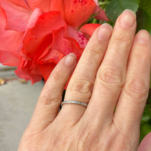 Load image into Gallery viewer, Vintage Diamond Platinum 1/2 Round Eternity Ring