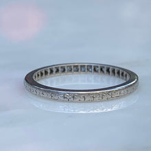 Load image into Gallery viewer, Vintage Diamond Platinum 1/2 Round Eternity Ring