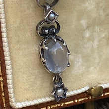 Load image into Gallery viewer, Victorian Moonstone Sterling Silver Drop Earrings