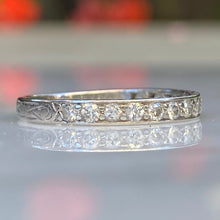 Load image into Gallery viewer, Vintage Platinum Diamond 1/2 Round Eternity Ring