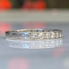 Load image into Gallery viewer, Vintage Platinum Diamond 1/2 Round Eternity Ring