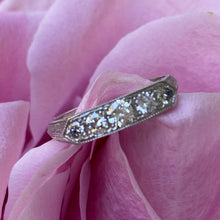Load image into Gallery viewer, Art Deco Style .45ct Diamond Platinum Ring Band