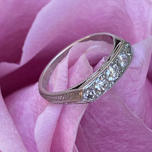 Load image into Gallery viewer, Art Deco Style .45ct Diamond Platinum Ring Band