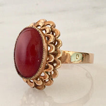 Load image into Gallery viewer, Vintage Natural Red Coral 14K Gold  Ring
