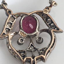 Load image into Gallery viewer, Art Nouveau 18K Tourmaline Diamond Pendant
