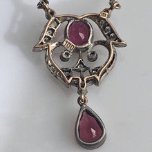 Load image into Gallery viewer, Art Nouveau 18K Tourmaline Diamond Pendant
