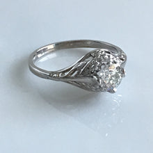 Load image into Gallery viewer, Vintage .50ct Diamond 18K Gold Filigree Ring
